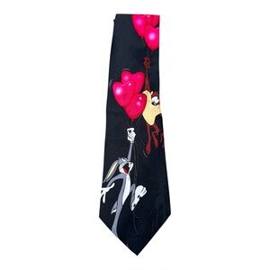 Looney Tunes Mania 1995 Vintage Bugs Bunny Taz Tasmanian Devil Novelty Tie